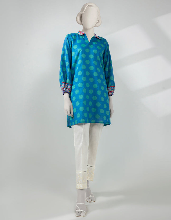 Lawn Blue Kurti - J. Junaid Jamshed