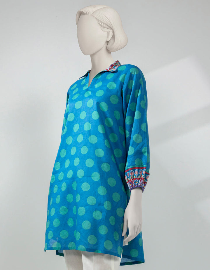 Lawn Blue Kurti - J. Junaid Jamshed