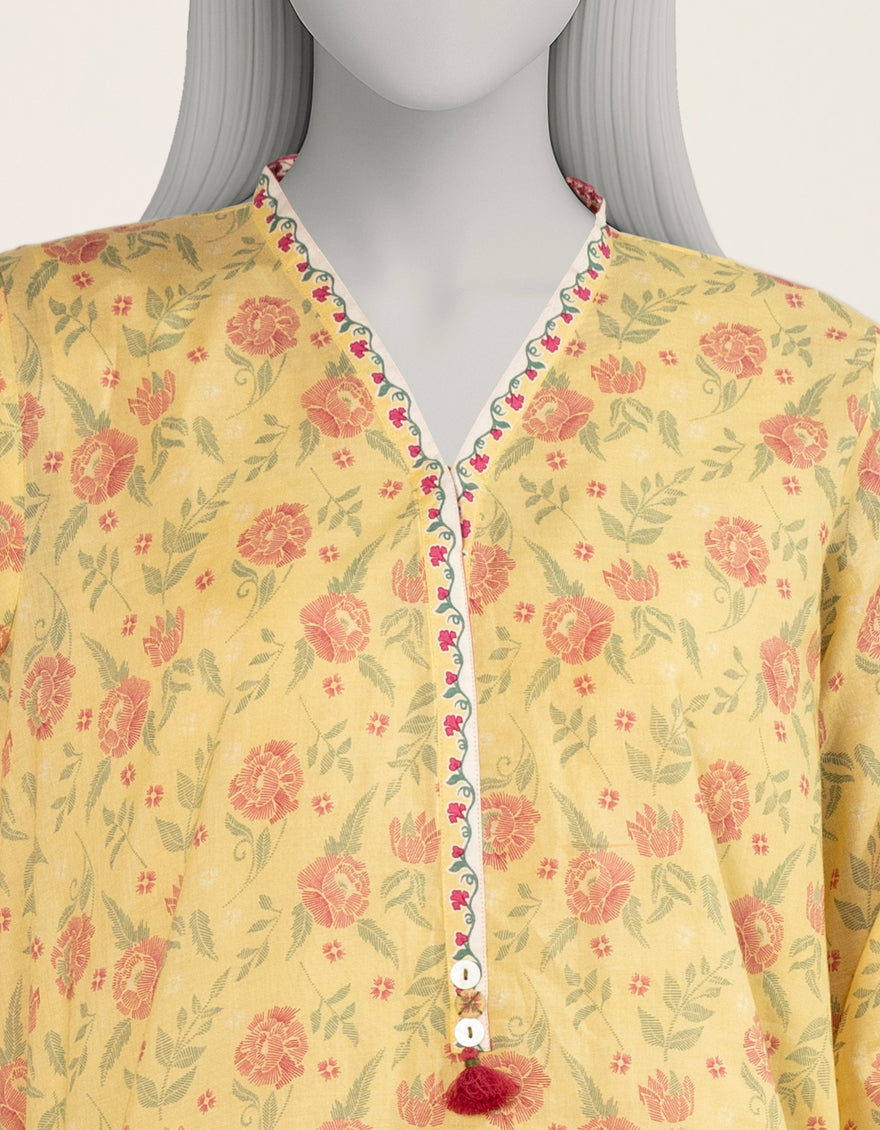 Lawn Lemon Kurti - J. Junaid Jamshed