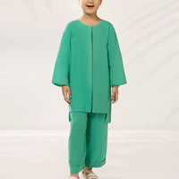 Khaddar Green Stitched Suit - J. Junaid Jamshed
