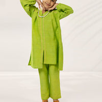 Khaddar Green Stitched Suit - J. Junaid Jamshed