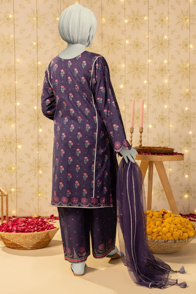 Lawn Purple Stitched Suit - J. Junaid Jamshed