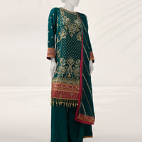Lawn Green Unstitched Suit - J. Junaid Jamshed