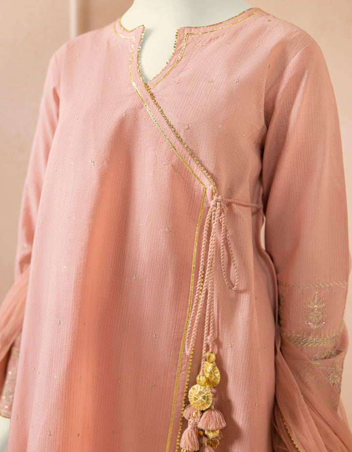 Dyed Pink Stitched Suit - J. Junaid Jamshed
