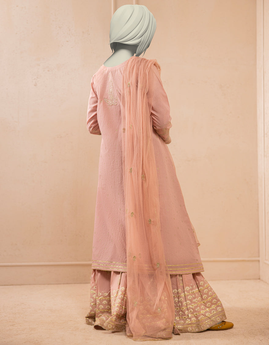 Dyed Pink Stitched Suit - J. Junaid Jamshed