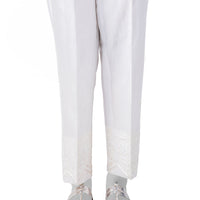Lawn White Trousers - J. Junaid Jamshed