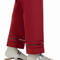 Lawn Red Trouser - J. Junaid Jamshed