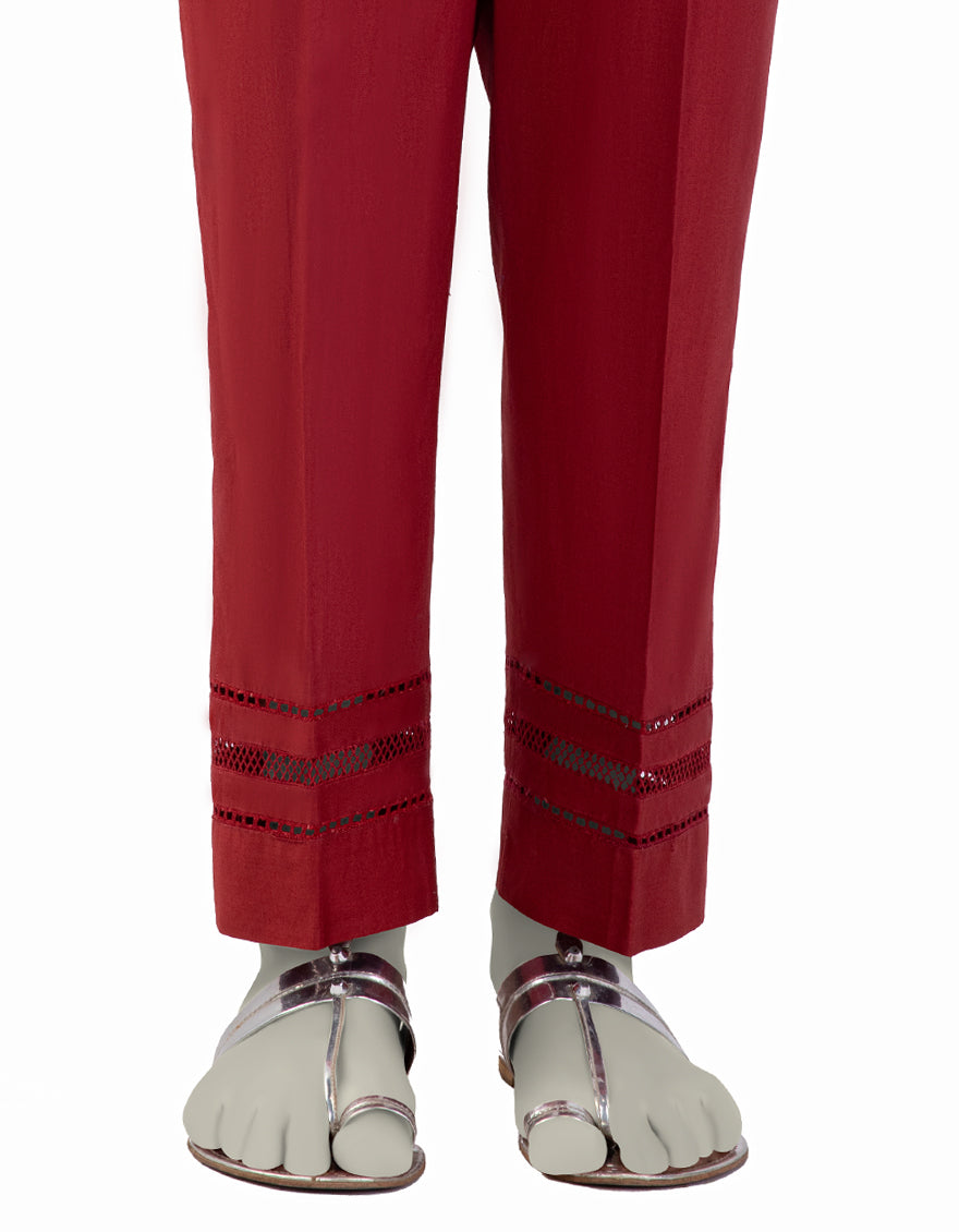 Lawn Red Trouser - J. Junaid Jamshed