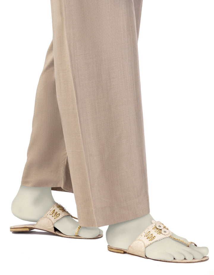 Raw Silk Beige Trouser - J. Junaid Jamshed