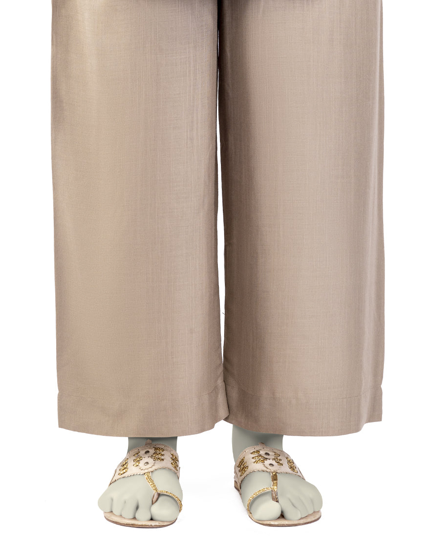 Raw Silk Beige Trouser - J. Junaid Jamshed