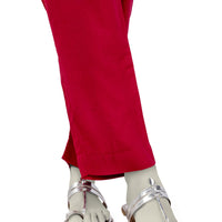 Raw Silk Red Trouser - J. Junaid Jamshed