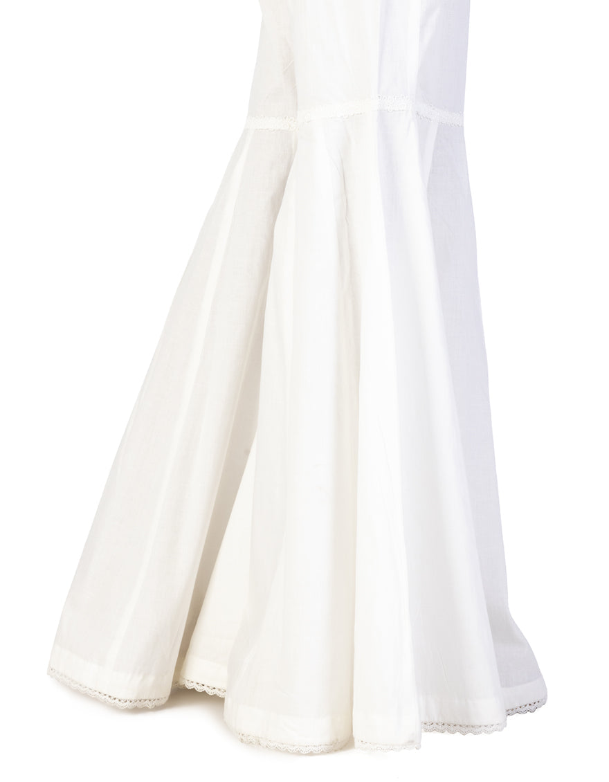 Lawn Off White Gharara - J. Junaid Jamshed