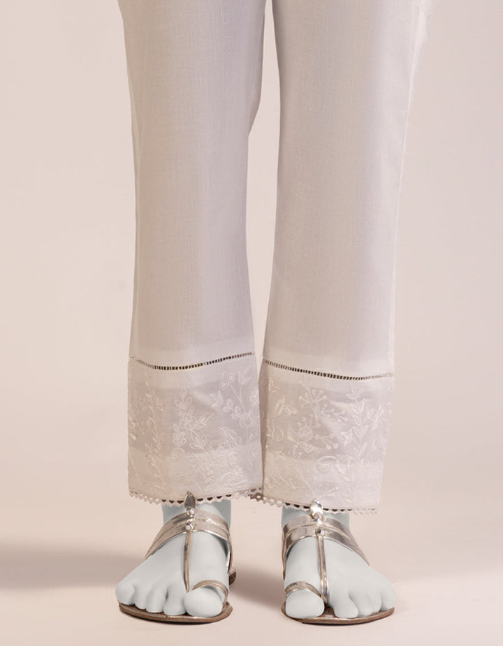 Lawn White Trouser - J. Junaid Jamshed