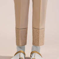 Lawn Beige Trouser - J. Junaid Jamshed