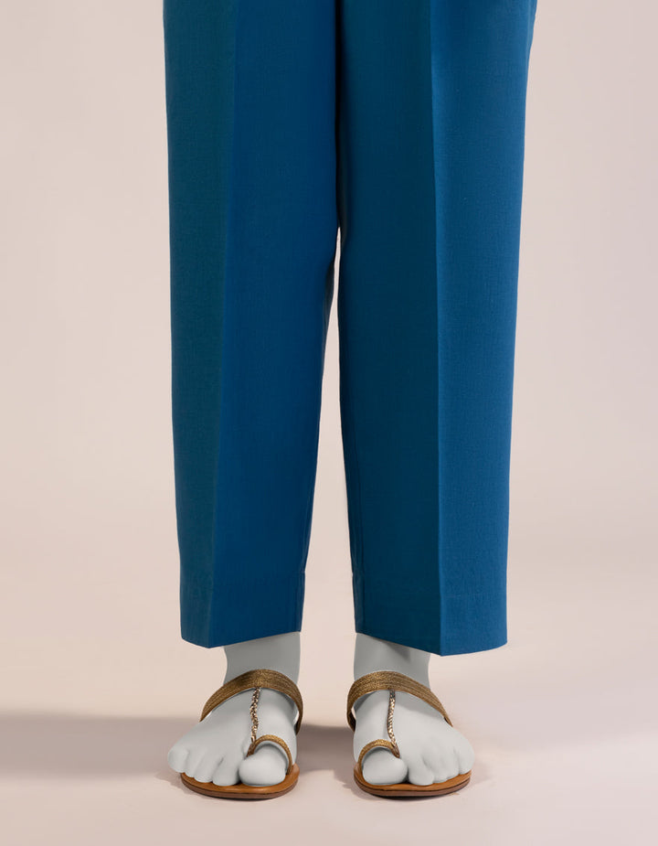 Lawn Blue Trouser - J. Junaid Jamshed