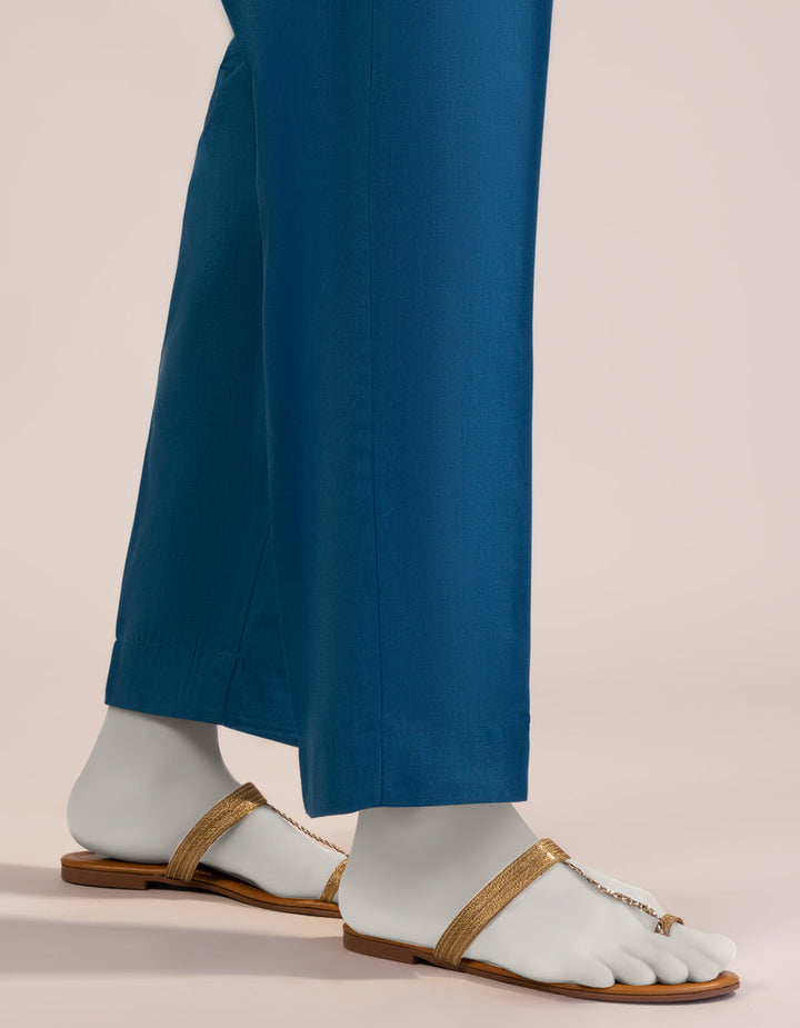 Lawn Blue Trouser - J. Junaid Jamshed