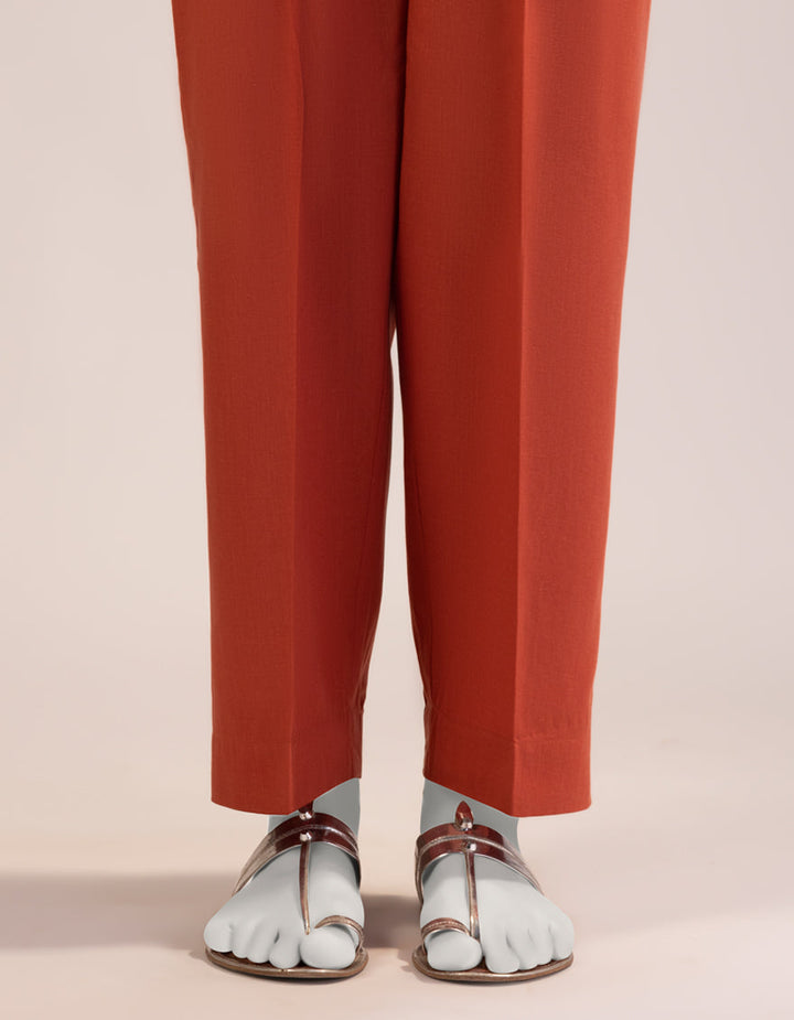 Lawn Brown Trouser - J. Junaid Jamshed