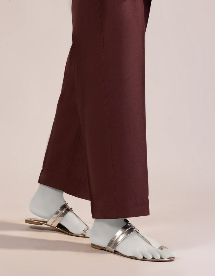 Lawn Maroon Trouser - J. Junaid Jamshed