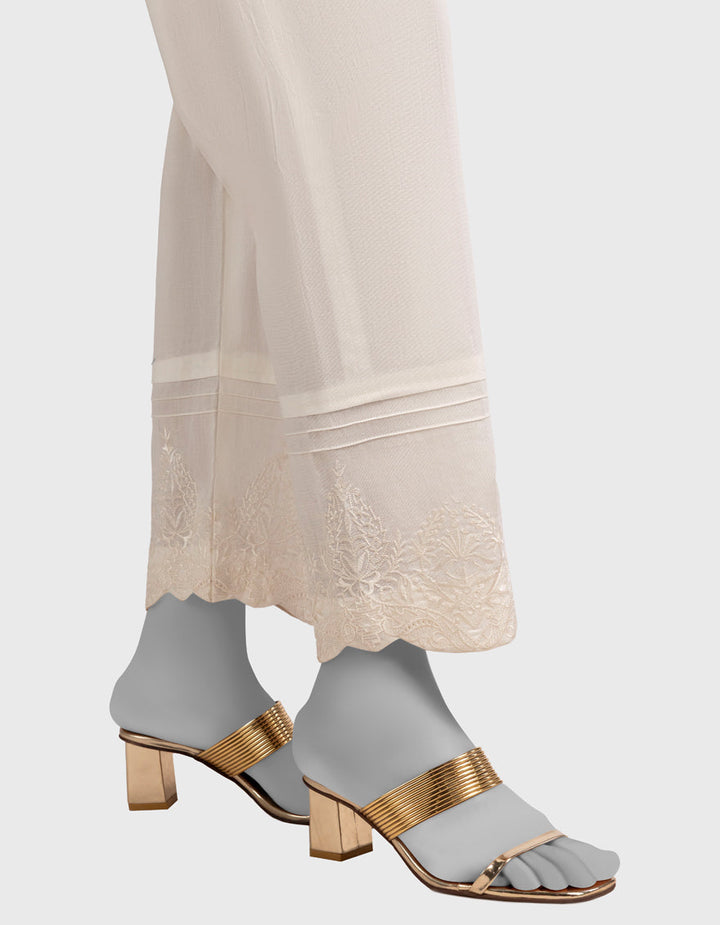 Cambric Off White Trouser - J. Junaid Jamshed