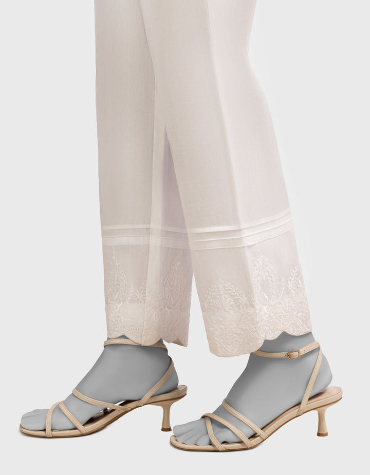 Cambric White Trouser - J. Junaid Jamshed