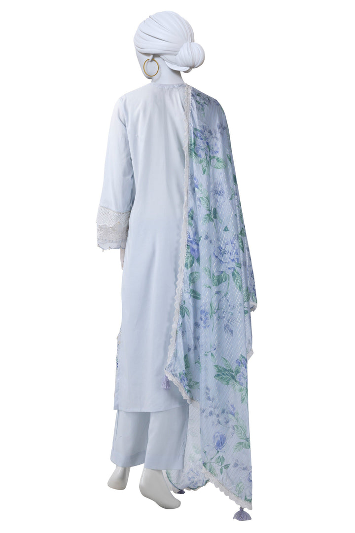 Lawn Purple Stitched Suit - J. Junaid Jamshed