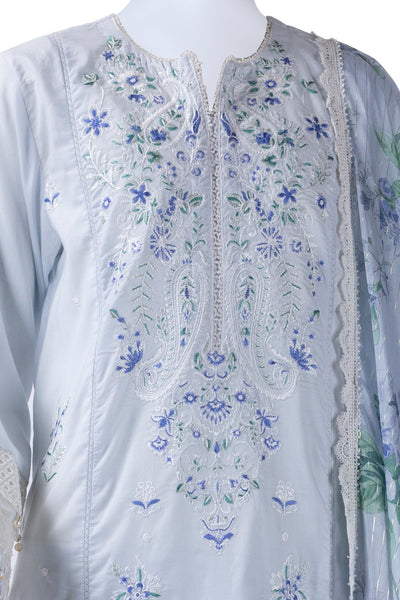Lawn Purple Stitched Suit - J. Junaid Jamshed