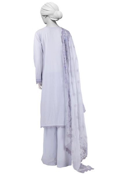Lawn Blue Stitched Suit - J. Junaid Jamshed
