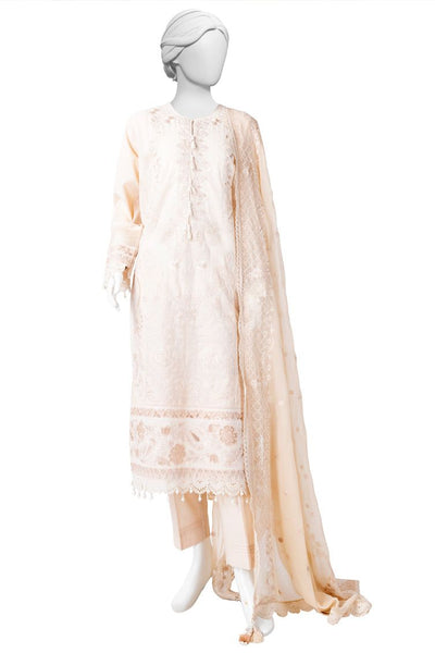 Lawn Brown Stitched Suit - J. Junaid Jamshed