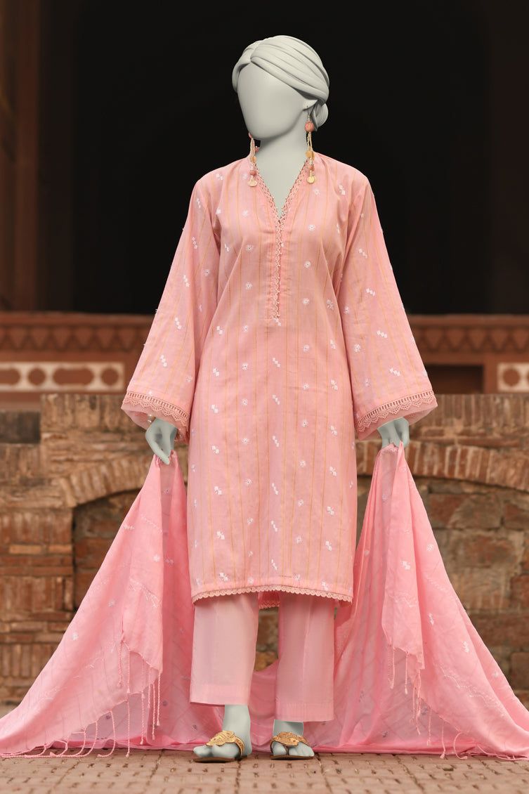 Dooriya Pink Unstitched Suit - J. Junaid Jamshed