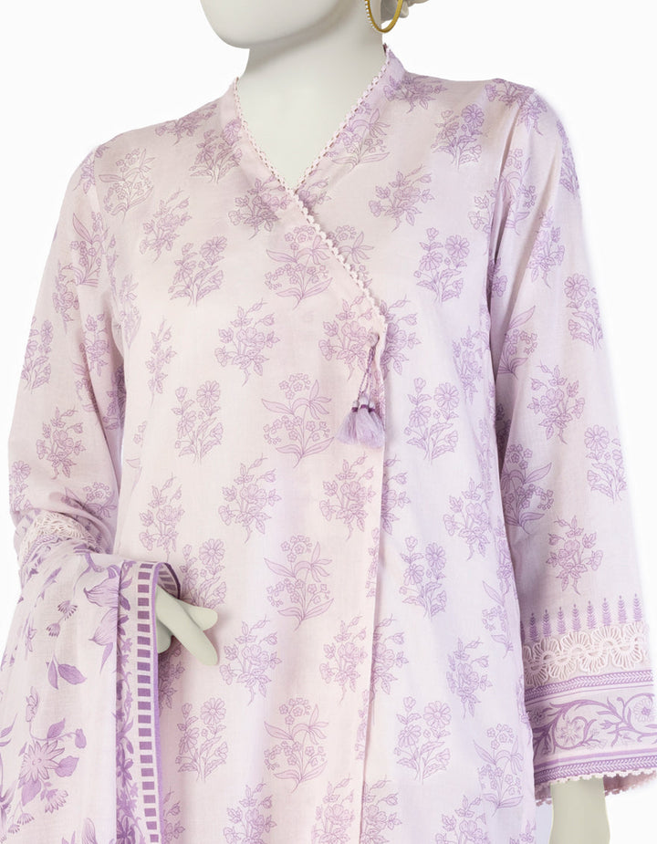 Lawn Lilac Stitched Suit - J. Junaid Jamshed
