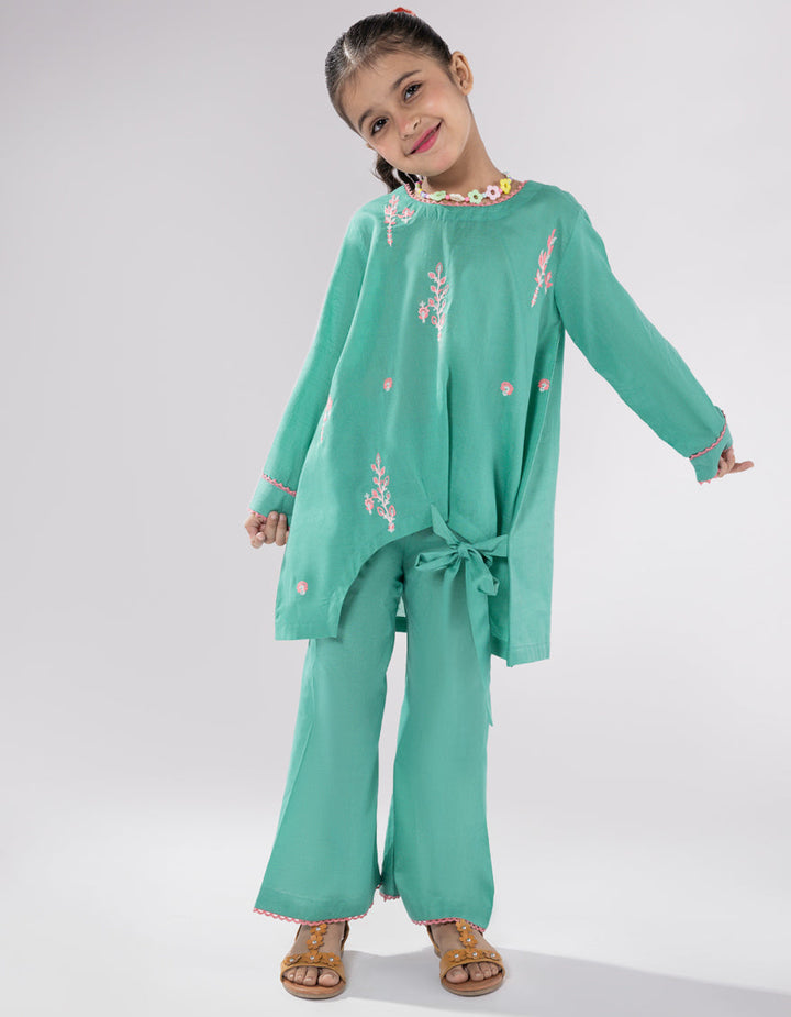 Dobby Green Stitched Suit - J. Junaid Jamshed