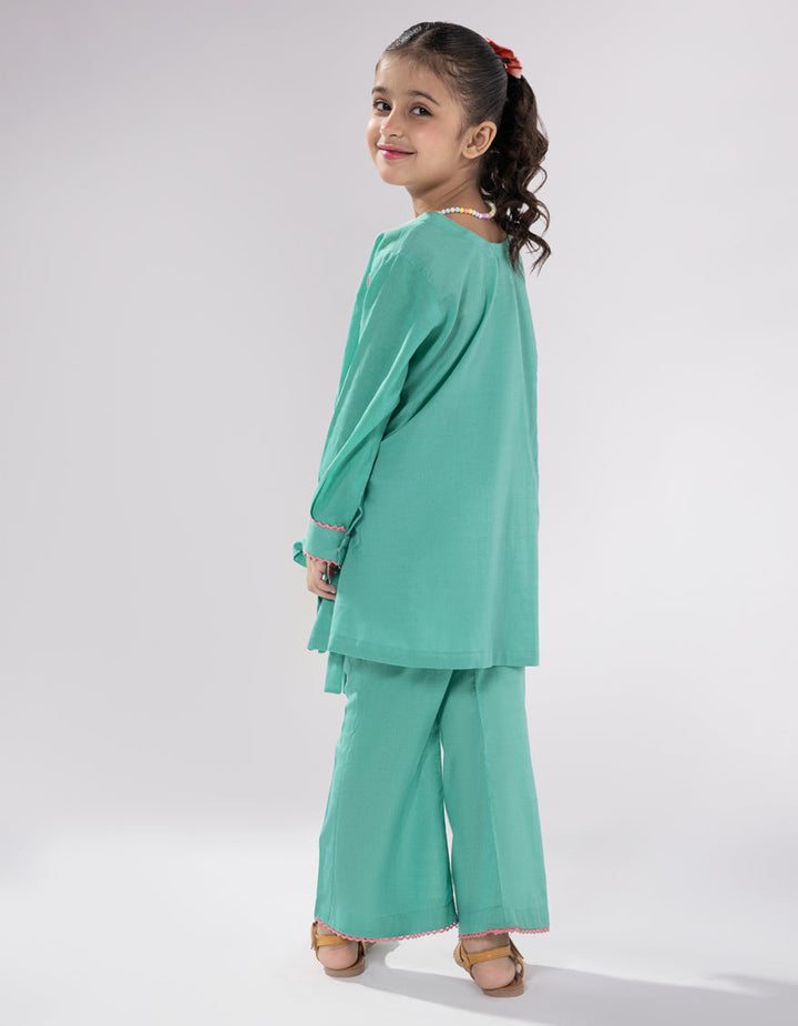 Dobby Green Stitched Suit - J. Junaid Jamshed