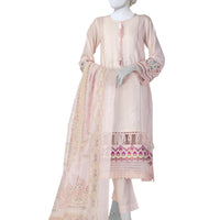 Lawn Pink Stitched Suit - J. Junaid Jamshed