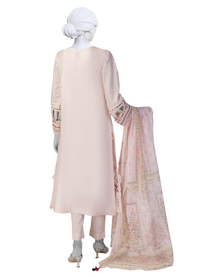 Lawn Pink Unstitched Suit - J. Junaid Jamshed
