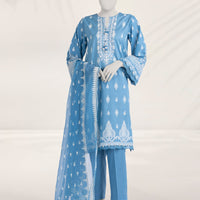 Liminal Blue Unstitched Suit - J. Junaid Jamshed