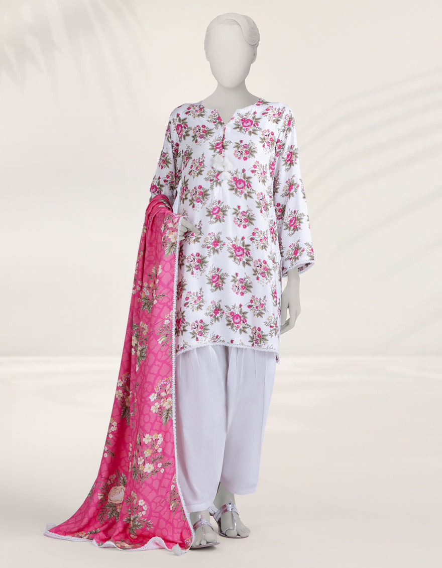 Viscose Multicolor Unstitched Suit - J. Junaid Jamshed
