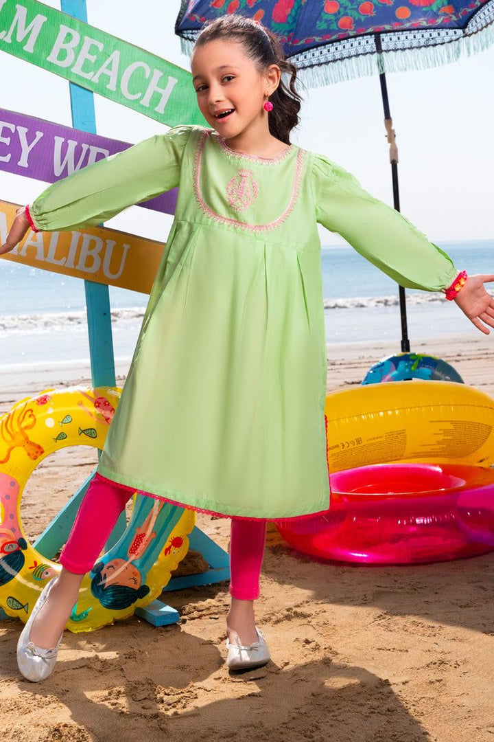 Lawn Green Kurti - J. Junaid Jamshed