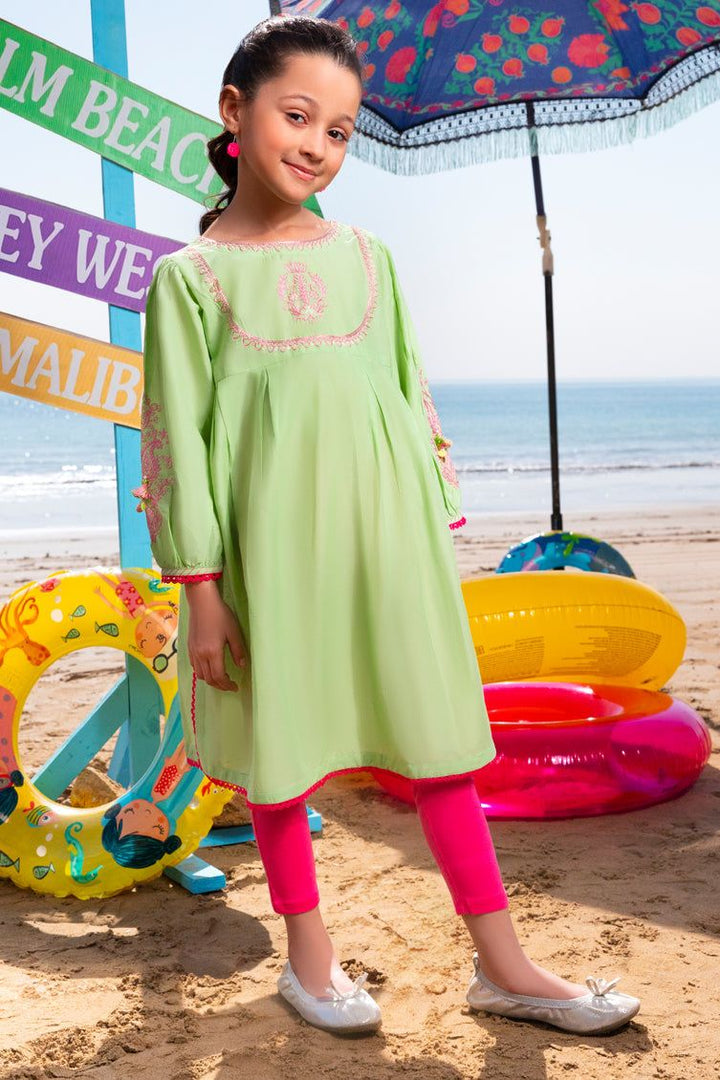 Lawn Green Kurti - J. Junaid Jamshed