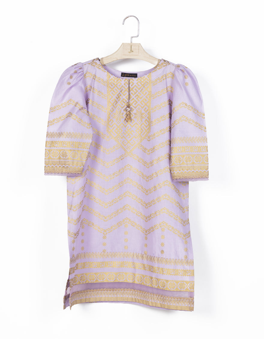 Lawn Purple Kurti - J. Junaid Jamshed