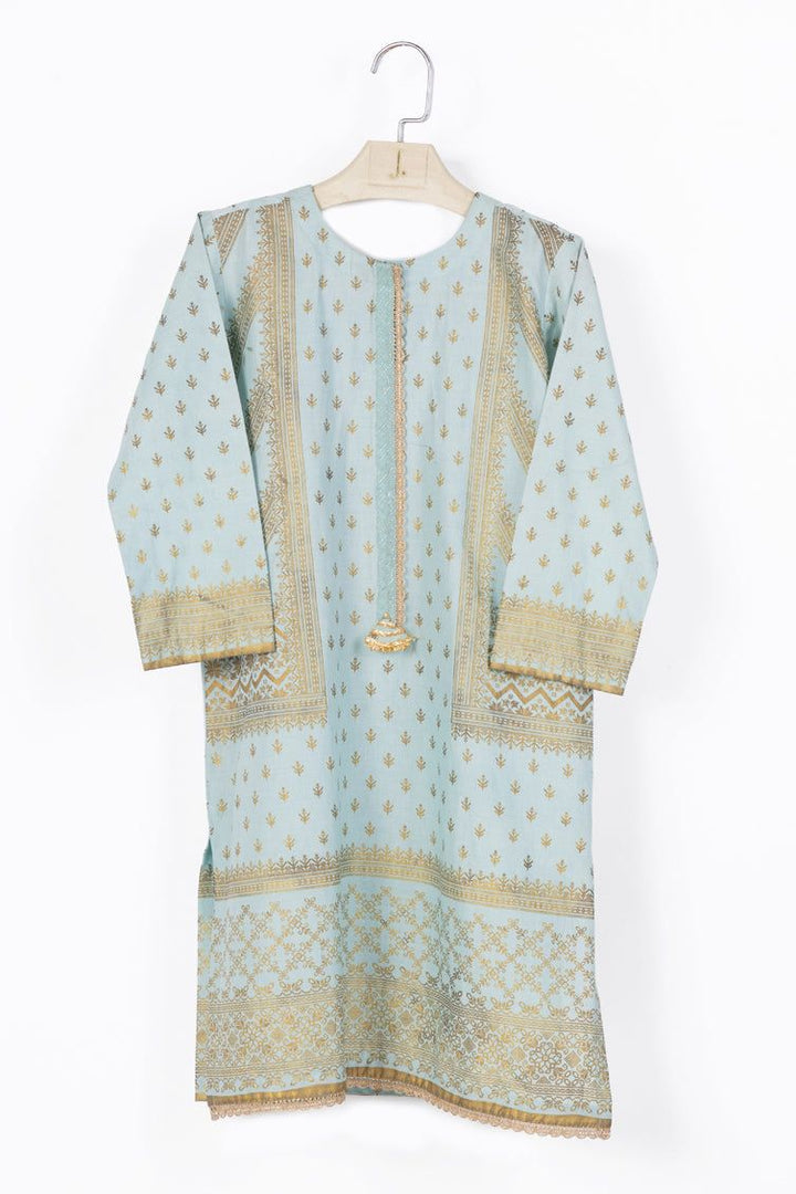 Organza Blue Kurti - J. Junaid Jamshed