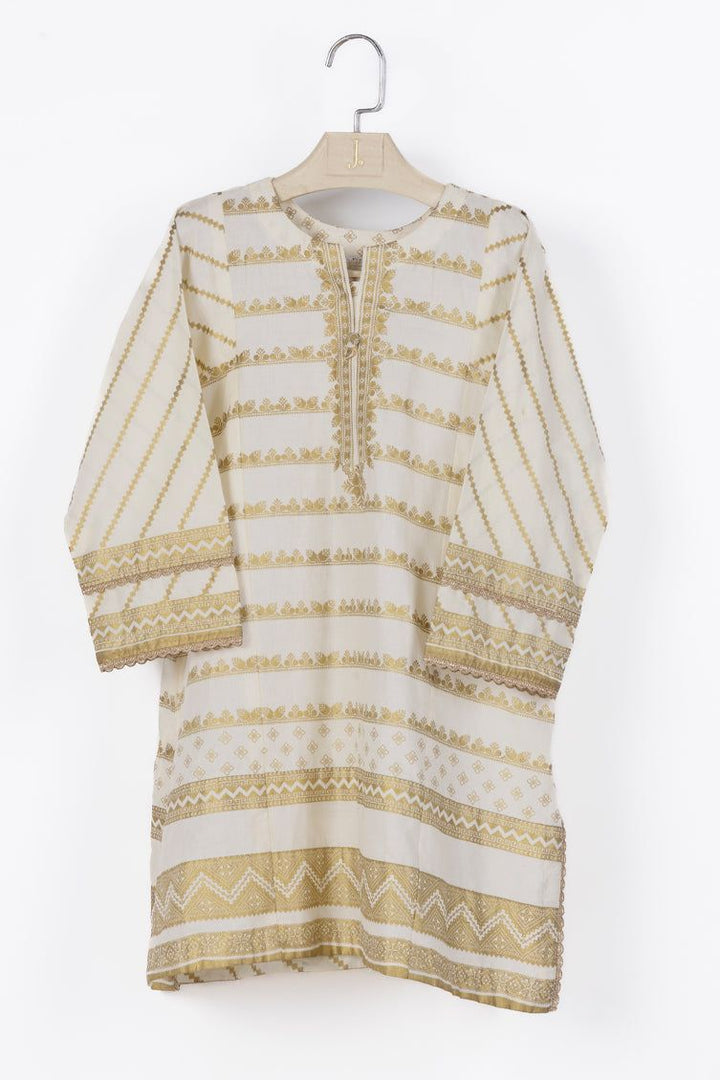 Lawn White Kurti - J. Junaid Jamshed