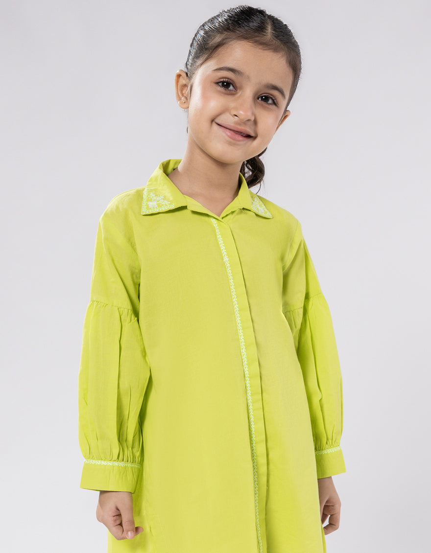 Lawn Green Kurti - J. Junaid Jamshed