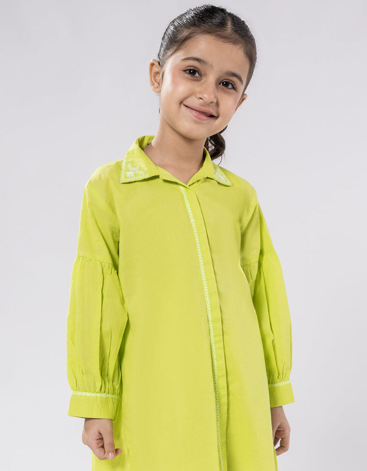 Lawn Green Kurti - J. Junaid Jamshed