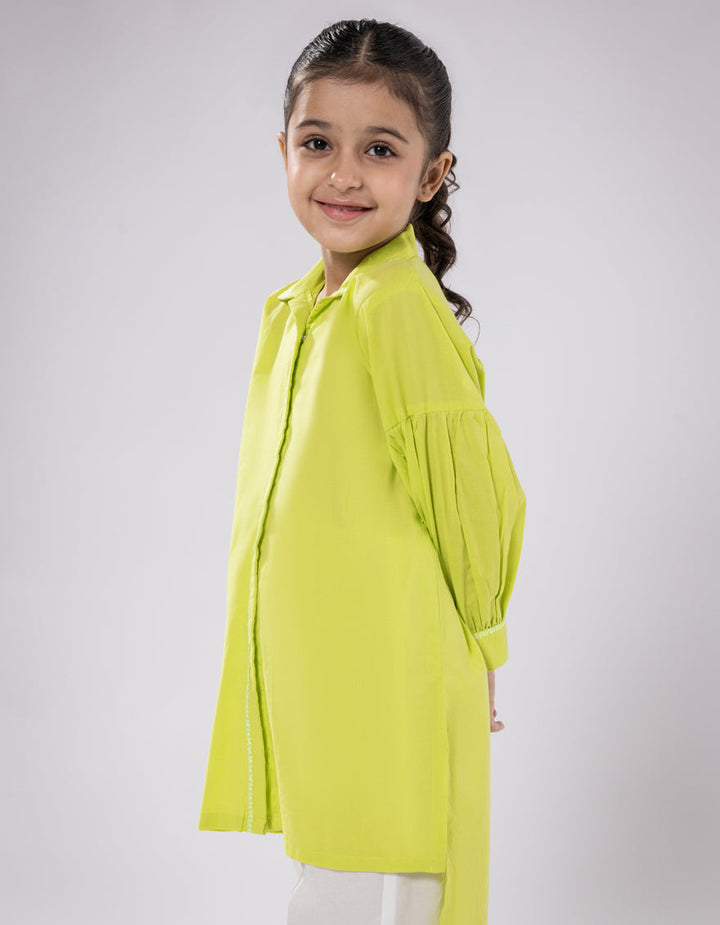 Lawn Green Kurti - J. Junaid Jamshed