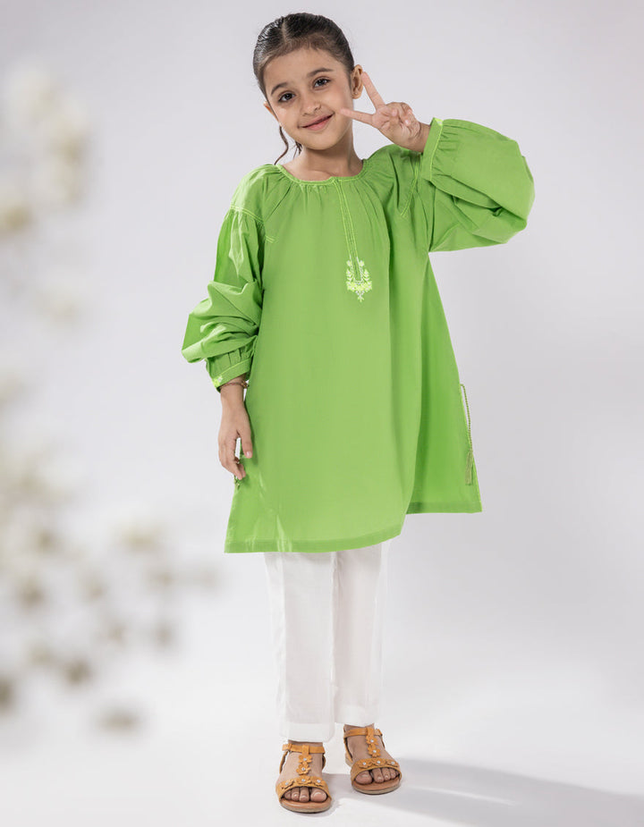 Lawn Green Kurti - J. Junaid Jamshed