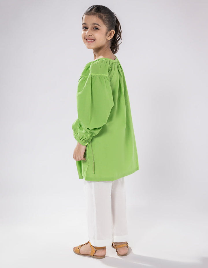 Lawn Green Kurti - J. Junaid Jamshed
