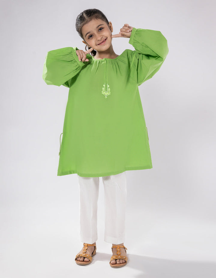 Lawn Green Kurti - J. Junaid Jamshed