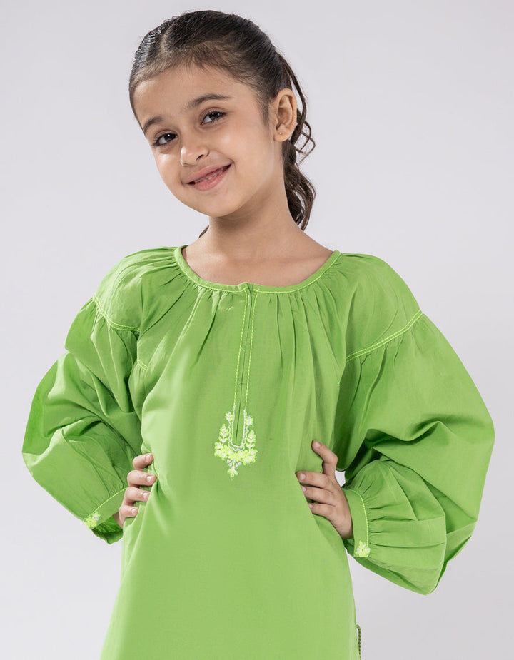 Lawn Green Kurti - J. Junaid Jamshed