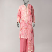 Lawn Pink Unstitched Suit - J. Junaid Jamshed