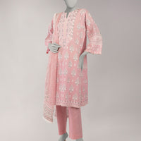 Lawn Pink Unstitched Suit - J. Junaid Jamshed